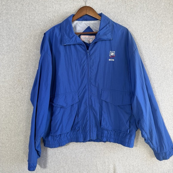 Norman Todd Other - Vintage Norman Todd GM Proud EDS Blue Nylon Windbreaker Jacket XXL Lined Zip Up